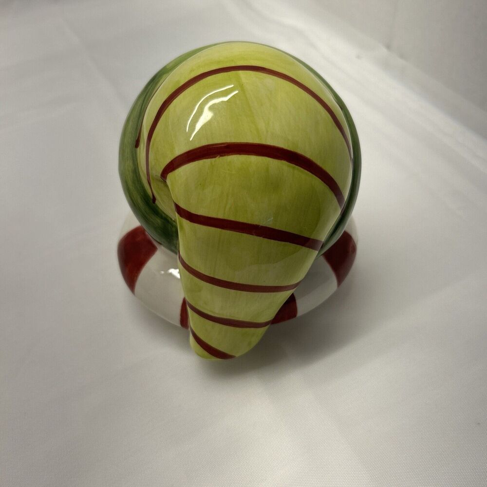 Oneida Snowman Ceramic Cookie Jar with Stocking Hat and Scarf 12" High READ - Picture 8 of 11